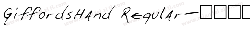 GiffordsHand Regular字体转换